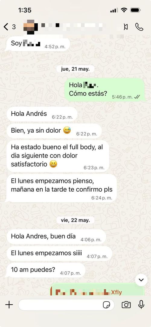 Mensaje de una alumna